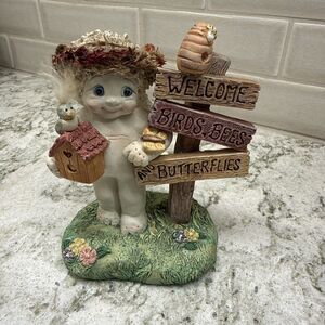 Dreamsicles Cherub Angel Figurine Buzz Stop Welcome Birds Bees Butterflies 2000
